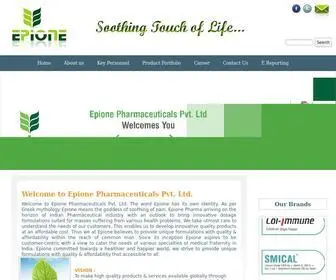 Epionepharma.com(Epione Pharma) Screenshot