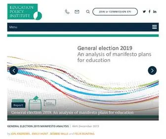 Epi.org.uk(The Education Policy Institute) Screenshot