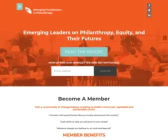 Epip.org(Emerging Practitioners in Philanthropy) Screenshot