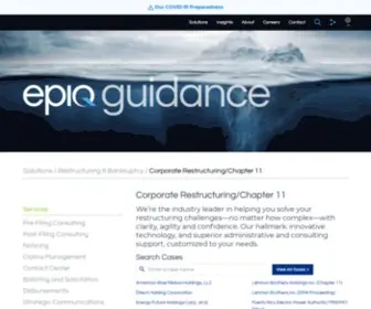 Epiq11.com(Corporate Restructuring and Chapter 11) Screenshot