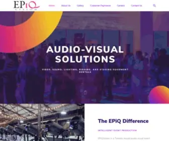 EpiqVision.com(EPiQVision Audio Visual Event Production Services (Toronto) Screenshot