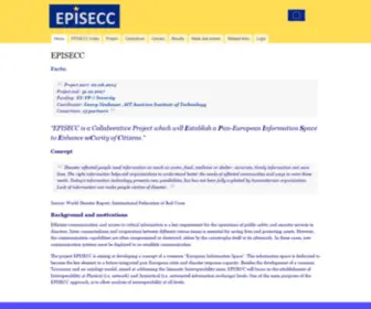 Episecc.eu(EPISECC) Screenshot