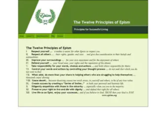 Epism.org(The Twelve Principles of Epism) Screenshot