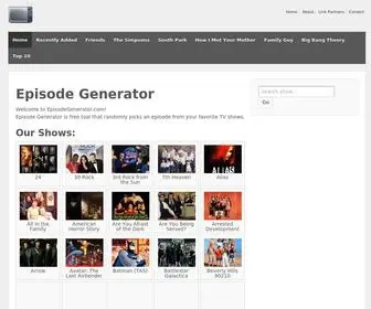 Episodegenerator.com(Random Episode Generator) Screenshot