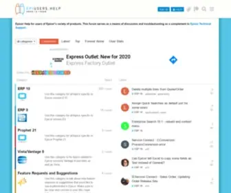 Epiusers.help(Epicor User Help Forum) Screenshot