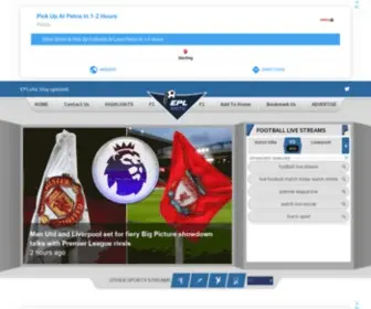 Eplsite.soccer(Watch Live Football Streaming Online for Free On Your Pc From English Premier League (EPL)) Screenshot
