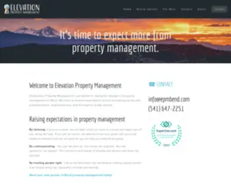 Epmbend.com(Elevation Property Management) Screenshot