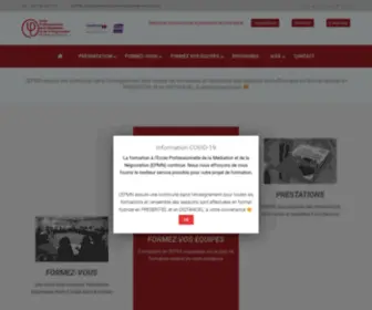 EPMN.fr(Formation à la médiation professionnelle et à la profession de médiateur) Screenshot