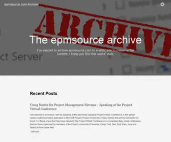 Epmsource.com(The epmsource archive) Screenshot