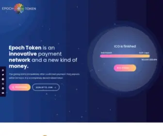 Epochtoken.io(EPH Cryptocurrency) Screenshot