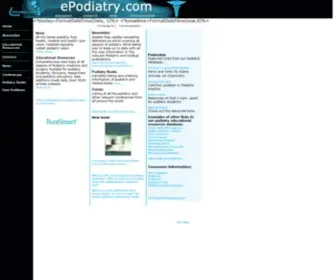 Epodiatry.com(Epodiatry) Screenshot