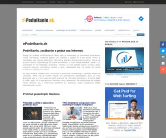 Epodnikanie.sk(Podnikanie Na Internete) Screenshot