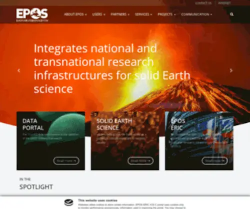 Epos-IP.org(European Plate Observing System) Screenshot
