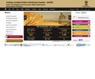 Epostr.gov.in(AePDS-Tripura) Screenshot