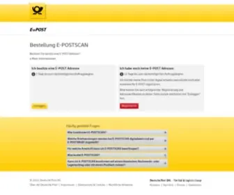 Epostscan.de(Deutsche Post) Screenshot