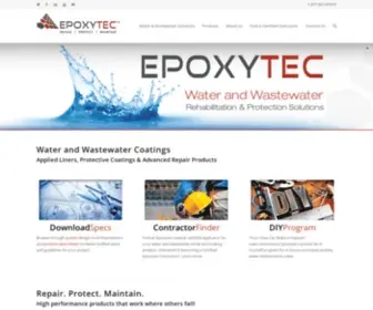 Epoxytec.com(Wastewater coatings and epoxy liners for hydrogen sulfide (H2S)) Screenshot