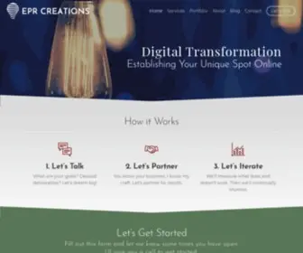Eprcreations.com(Web Development & Digital Strategy) Screenshot