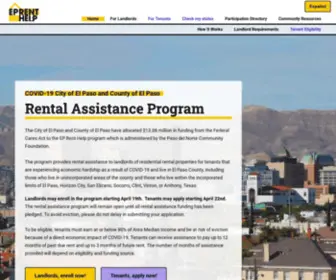 Eprenthelp.org(El Paso Rent Help) Screenshot