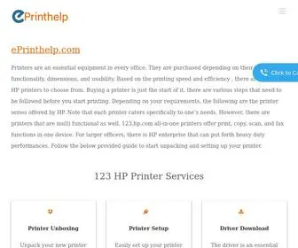 Eprinthelp.com(HP ePrint Help) Screenshot