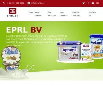 EPRLBV.nl(Baby Food and Milk Wholesale Suppliers and Exporters in the Netherlands) Screenshot