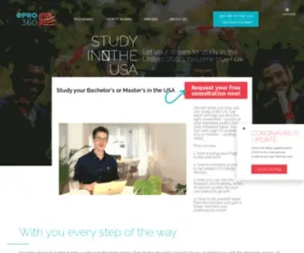 Epro360.com(Study in the USA for International Students) Screenshot