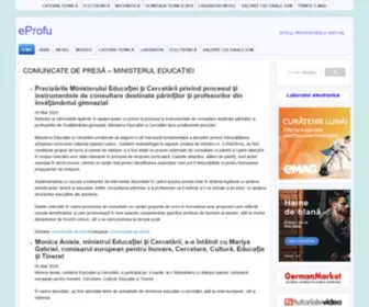 Eprofu.ro(Siteul profesorului virtual) Screenshot