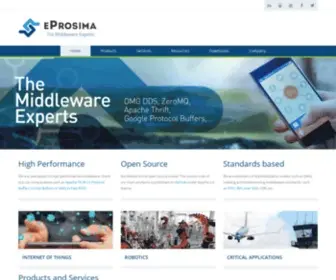Eprosima.com(Middleware, Robots and AI) Screenshot