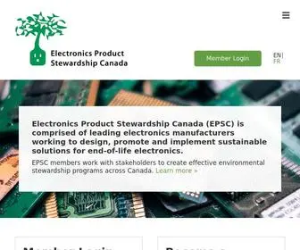 EPSC.ca(Electronics Product Stewardship Canada Home) Screenshot