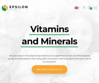 Epsilonlife.com(Vitamins and Minerals) Screenshot