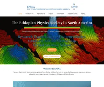 Epsna.org(The Ethiopian Physics Society in North America) Screenshot