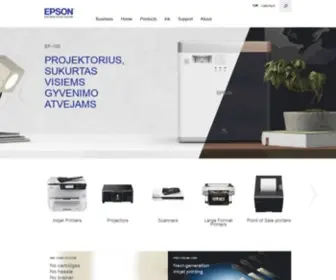 Epson.lt(„Epson“ spausdintuvai) Screenshot