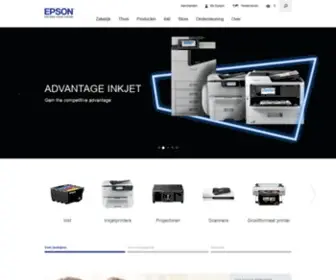 Epson.nl(Welkom bij Epson Nederland) Screenshot
