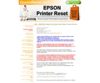 Epsonreset.com(Free Epson L120 Resetter. Reset Epson printers Waste Ink Pad counters. Download FREE Resetter) Screenshot
