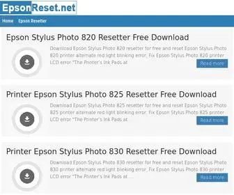 Epsonreset.net(How To Reset Epson Printer) Screenshot