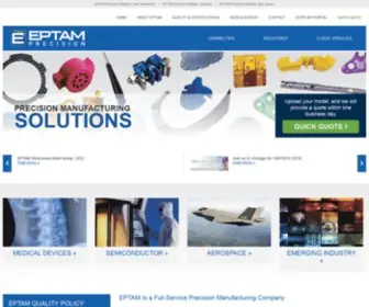 Eptam.com(EPTAM Precision Machining Solutions) Screenshot