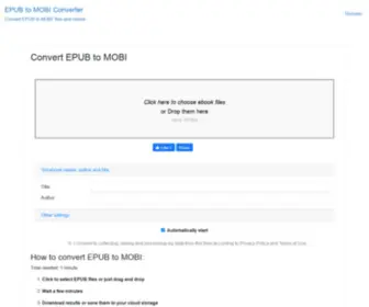 Epub-TO-Mobi.com(EPUB to MOBI) Screenshot