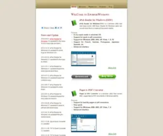 Epubforwindows.com(Epub Reader for Windows) Screenshot