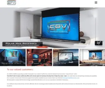 Epvscreens.com(EPV Screens® Projection Screens for The Custom Installation) Screenshot