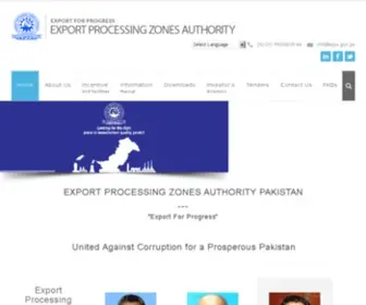 Epza.gov.pk(Export Processing Zones Authority) Screenshot