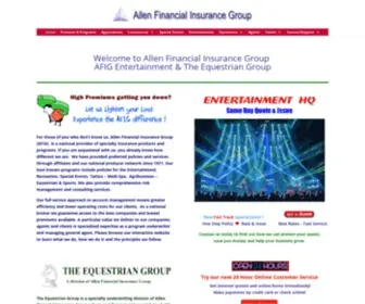 Eqgroup.com(Allen Financial Insurance) Screenshot