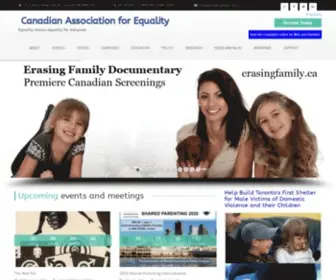 Equalitycanada.com(Canadian Association for Equality) Screenshot
