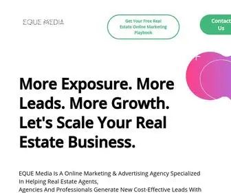 Eque-Media.com(EQUE Media I Real Estate Marketing & Advertising Agency) Screenshot