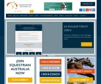 Equestrian.org.au(Equestrian Australia) Screenshot