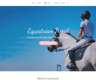 Equestriantrend.com(Fashion & Lifestyle blog for equestrians) Screenshot