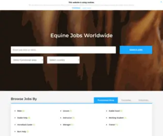 Equestrianwork.com(Equine Jobs Worldwide) Screenshot