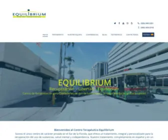 Equilibriummiami.com(Addiction Help Center for Drug Addicts) Screenshot