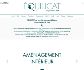 Equilicat.com(Comportementaliste Spécialiste en comportement chat Equilicat) Screenshot