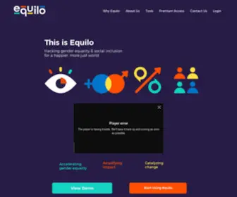 Equilo.io(Intelligently Automated Gender Analysis Tools) Screenshot