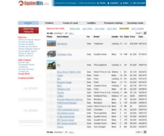 Equinehits.com(Horses for Sale) Screenshot