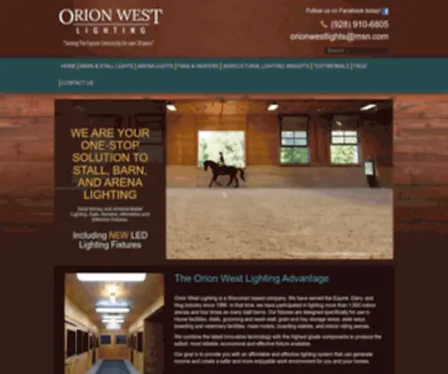 Equinelighting.com(Orion West Lighting) Screenshot